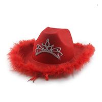 Women's Lady Solid Color Curved Eaves Cowboy Hat sku image 5