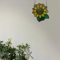 Indoor Decoration Drop Oil Alloy Flower Pendant main image 4