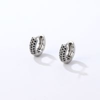 1 Pair Casual Modern Style Round Inlay Copper Zircon K Gold Plated Rhodium Plated Earrings main image 2