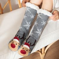 Women's Sweet Christmas Hat Santa Claus Snowman Acetate Fibre Polyester Cotton Ankle Socks sku image 39