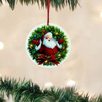 Christmas Christmas Round Santa Claus Wreath Arylic Indoor Party Inside The Car Decorative Props main image 6