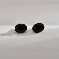 1 Pair Simple Style Solid Color Enamel Freshwater Pearl Ear Studs main image 4