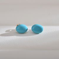 1 Pair Simple Style Solid Color Enamel Freshwater Pearl Ear Studs main image 8