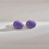 1 Pair Simple Style Solid Color Enamel Freshwater Pearl Ear Studs main image 3