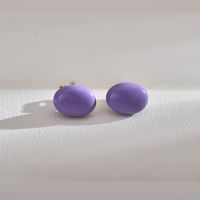 1 Paire Style Simple Couleur Unie Émail Perle D'eau Douce Boucles D'oreilles main image 3