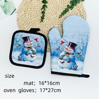 Modern Style Santa Claus Polyester Heat Resistant Gloves sku image 11