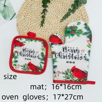 Modern Style Santa Claus Polyester Heat Resistant Gloves sku image 6