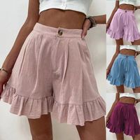 Women's Daily Simple Style Solid Color Shorts Ruffles Shorts main image 1