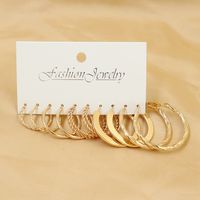1 Set Simple Style Circle Heart Shape Butterfly Metal Plating Inlay Pearl Women's Earrings sku image 12