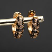 1 Pair Elegant Vintage Style Luxurious Leopard Plating Inlay Copper Zircon 18K Gold Plated Earrings main image 1