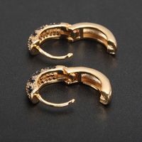 1 Pair Elegant Vintage Style Luxurious Leopard Plating Inlay Copper Zircon 18K Gold Plated Earrings main image 7