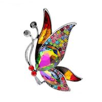 Elegant Insect Butterfly Alloy Inlay Glass Unisex Brooches sku image 1