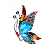 Elegant Insect Butterfly Alloy Inlay Glass Unisex Brooches main image 4