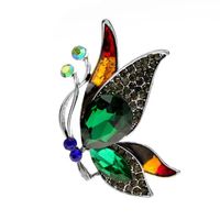 Elegant Insect Butterfly Alloy Inlay Glass Unisex Brooches main image 3