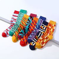 Unisex Einfacher Stil Geometrisch Baumwolle Crew Socken Ein Paar main image 4