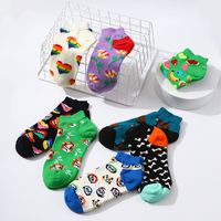 Unisex Simple Style Geometric Cotton Ankle Socks A Pair main image 3