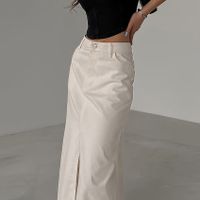 Summer Fashion Solid Color Cotton Midi Dress Skirts main image 2