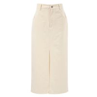 Summer Fashion Solid Color Cotton Midi Dress Skirts main image 3