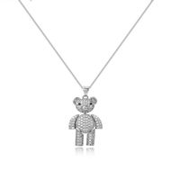 Simple Style Bear Copper Zircon Pendant Necklace In Bulk sku image 7