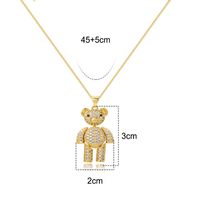 Simple Style Bear Copper Zircon Pendant Necklace In Bulk main image 4