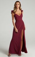 Women's Party Dress Sexy V Neck Sleeveless Solid Color Maxi Long Dress Banquet main image 5