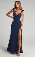 Women's Party Dress Sexy V Neck Sleeveless Solid Color Maxi Long Dress Banquet main image 3