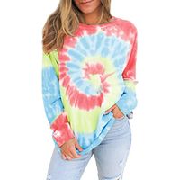 Women's Hoodie Long Sleeve Hoodies & Sweatshirts Printing Casual Tie Dye main image 2