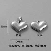 1 Piece Titanium Steel Portrait Cross Heart Shape Polished Pendant sku image 12