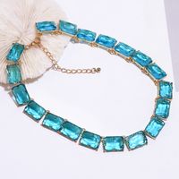 Luxurious Simple Style Shiny Geometric Alloy Inlay Resin Women's Necklace main image 2