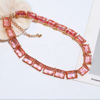 Luxurious Simple Style Shiny Geometric Alloy Inlay Resin Women's Necklace main image 6