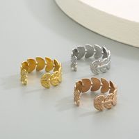 Titanium Steel 18K Gold Plated Simple Style Polishing Solid Color Open Rings main image 5