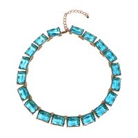 Luxurious Simple Style Shiny Geometric Alloy Inlay Resin Women's Necklace sku image 1