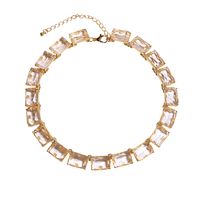 Luxurious Simple Style Shiny Geometric Alloy Inlay Resin Women's Necklace sku image 2