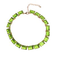 Luxurious Simple Style Shiny Geometric Alloy Inlay Resin Women's Necklace sku image 3