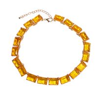 Luxurious Simple Style Shiny Geometric Alloy Inlay Resin Women's Necklace sku image 4