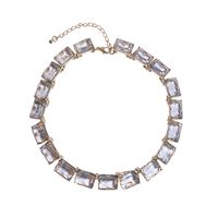 Luxurious Simple Style Shiny Geometric Alloy Inlay Resin Women's Necklace sku image 7