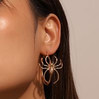 1 Pair Hip-hop Vintage Style Punk Spider Plating Alloy 14k Gold Plated Silver Plated Hoop Earrings main image 1
