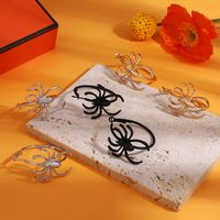 1 Pair Hip-hop Vintage Style Punk Spider Plating Alloy 14k Gold Plated Silver Plated Hoop Earrings main image 4