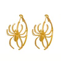1 Pair Hip-hop Vintage Style Punk Spider Plating Alloy 14k Gold Plated Silver Plated Hoop Earrings sku image 1