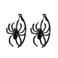 1 Pair Hip-hop Vintage Style Punk Spider Plating Alloy 14k Gold Plated Silver Plated Hoop Earrings sku image 2