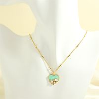 Elegant Luxurious Cross Devil's Eye Heart Shape Copper 18k Gold Plated Zircon Pendant Necklace In Bulk sku image 1
