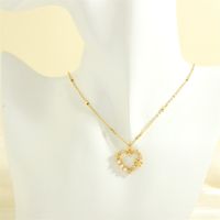 Elegant Luxurious Cross Devil's Eye Heart Shape Copper 18k Gold Plated Zircon Pendant Necklace In Bulk sku image 3