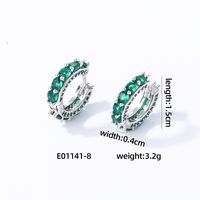 1 Pair Casual Vintage Style Luxurious Solid Color Inlay Copper Zircon K Gold Plated Hoop Earrings sku image 8