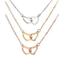 Stainless Steel 18K Gold Plated Simple Style Plating Heart Shape None Pendant Necklace main image 1