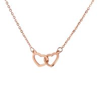 Stainless Steel 18K Gold Plated Simple Style Plating Heart Shape None Pendant Necklace main image 3
