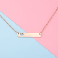Titanium Steel 18K Gold Plated Simple Style Plating Solid Color None Pendant Necklace main image 3