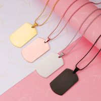 Classic Style Solid Color Titanium Steel None 18K Gold Plated Men'S Pendant Necklace main image 1