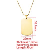 Classic Style Solid Color Titanium Steel None 18K Gold Plated Men'S Pendant Necklace main image 2