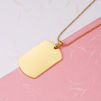Classic Style Solid Color Titanium Steel None 18K Gold Plated Men'S Pendant Necklace main image 5