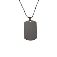 Classic Style Solid Color Titanium Steel None 18K Gold Plated Men'S Pendant Necklace sku image 2